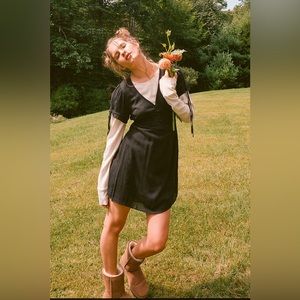 Urban Outfitters Talia Tie Sleeve Mini Dress NWT